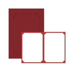 WOOJIN 高級插入式紙質獎狀夾 22.4 x 31 cm, 紅色, 10入