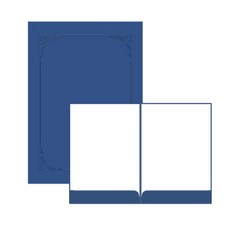 우진 무지 거치식 종이상장케이스 350g 21.5 x 30.3cm, 청색, 10개