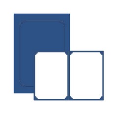 友進 素面插入式紙質獎狀夾 350g 22.8 x 31.5 cm, 10個, 藍色