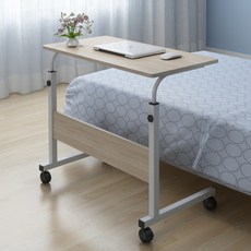 OMT 이동식 스탠드 데스크테이블 800 x 400 mm ONA-804, 베이지(우드)