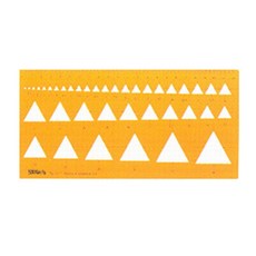 산키스 템플레이트 삼각정규 도형자 1~36mm No 107, 혼합 색상, 1개