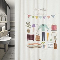 OneSevenNine 布質浴簾, 1個, 我的甜蜜房間