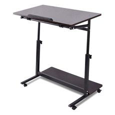 OMT 이동식 거실 사이드 소파 테이블 40 x 80 cm ONA-5X84, 블랙