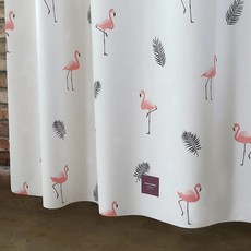 OneSevenNine 夏季限定 紅鶴布質浴簾 1800mm x 1880mm, 1個