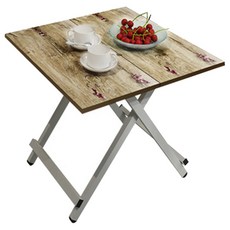 OMT 접이식 야외 실내 다용도 원목 테이블 80 x 80 cm OTB-8080, 다크우드(꽃무늬)