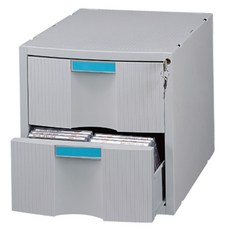 kapamax 多功能附鎖CD文件櫃 324 x 396 x 324 mm 12202, 混合顏色, 2層