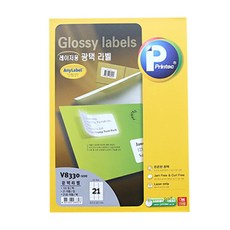 Printec Any-Label 雷射專用亮面標籤紙, 24格, 1個