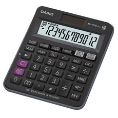 CASIO 卡西歐 12位數計算機 MJ-120D Plus, 混合顏色, 1個