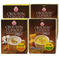 오뚜기 크루통컵스프 버섯크림 72g x 2p + 콘크림 72g x 2p, 1세트