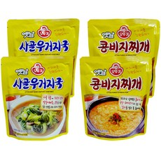 OTTOGI 不倒翁 即食乾白菜牛骨湯 300g 2入+豆渣湯 300g 2入, 1組