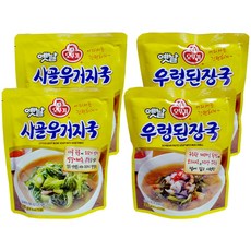 OTTOGI 不倒翁 即食乾白菜牛骨湯 300g 2入+田螺大醬湯 300g 2入, 1組