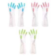 블럭마트 주방 고무장갑, 랜덤 발송, 대(L), 3개