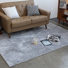 Gaongil 超細纖維毛絨地毯+腳踏墊 隨機出貨