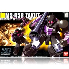 GUNDAM 鋼彈 Bandai HGUC068 1:144 MS-05B 黑三角扎古 1 塑料模型 BD145382, 1個