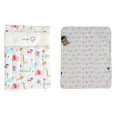 코니베이비 오가닉 동물원 유아차렵방수이불 + 패드 + 좁쌀베개 + 방수요 딸기, 1세트