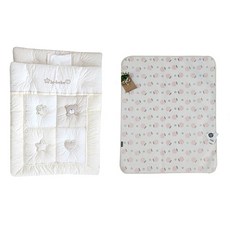 코니베이비 오가닉 꿀잠 유아차렵방수이불 + 패드 + 좁쌀베개 + 방수요 딸기, 1세트, 1세트