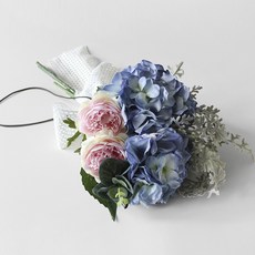 蜂蜜牡丹+Ajisai花束組, 藍色