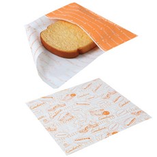 SR 吐司袋橙色 80p + 三明治包裝紙哇橙色 80p, 1套