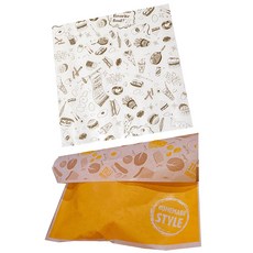 SR 햄버거 포장지 왓츠 80p + 토스트 봉투 홈메이드 80p, 1세트