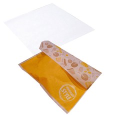 SR漢堡包裝紙 純色 50入+吐司袋 自製 50入, 1套