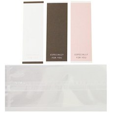透明包裝袋 48入+長方形貼紙 巧克力色 16入+粉色 16入+白色 16入, 1套