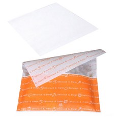 Sr 漢堡包裝紙普通50p+吐司袋橙色50p, 1套