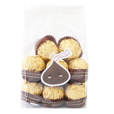 透明包裝袋 32入+大型巧克力貼紙 32入, 1套