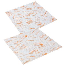 SR 漢堡包裝紙 橘色 50張 + 三明治包裝紙 Wow橘色 50張, 1套