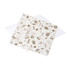 Sr 漢堡包裝紙普通 100p + 瓦特 100p, 1套