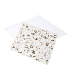 Sr 漢堡包裝紙普通 60p + 瓦特 60p, 1套