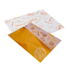 SR漢堡包裝紙 橘色 60入+吐司袋 自製 60入, 1套