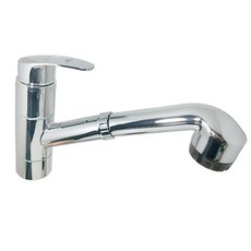 我們的水龍頭現在一個把手式大黏貼冷熱水混合單孔廚房水龍頭, 1個