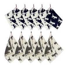 掛式廚房抹布, 海軍藍, 灰色, 1套