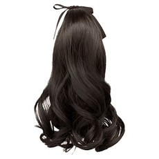 Party-bok.com 綁帶式豐盈局部假髮, 自然黑, 1個