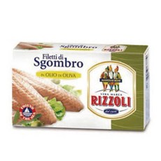 리졸리 필레티 디 스곰브로 인 올리오 디 올리바 엑스트라오일 고등어, 125g, 1개