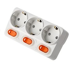 3開3插壁插 16A, 1個