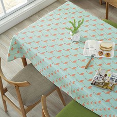 ecodi utensle 桌布, 薄荷火烈鳥, 140 x 180 厘米