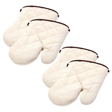 Block Mart 棉質廚房隔熱手套, 奶油色, 4個