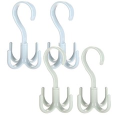 River Green 360度旋轉式多用途掛鉤 藍色 2入 + 綠色 2入, 混合顏色, 1套