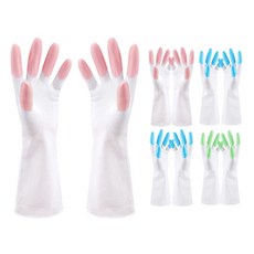 廚房用質感橡膠手套, 隨機出貨, M, 5組