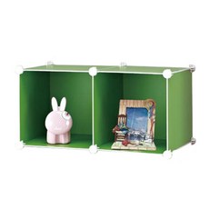 BESTLIVING 2層素色儲物櫃, 綠色