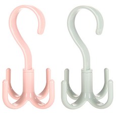 360도 회전식 다용도걸이, 핑크, 그린, 2개