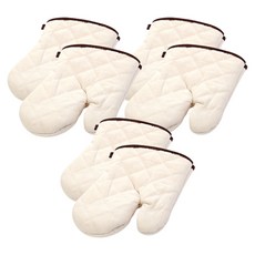 Block Mart 棉質廚房隔熱手套, 奶油色, 6個