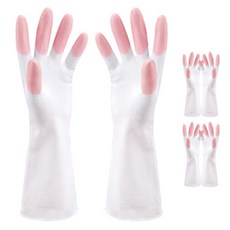 블럭마트 주방 고무장갑, 핑크, 소(S), 3개