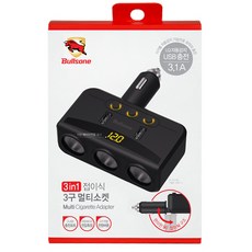 불스원 3in1 접이식 차량용 멀티소켓, 1개, 3구