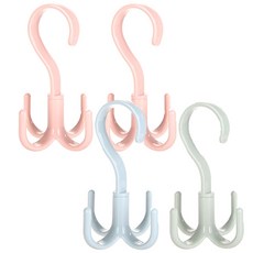 RIVER-GREEN 360度旋轉式多用途掛勾, 隨機出貨, 4個