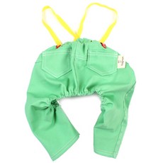 寵物彩色微笑吊帶褲, 綠色