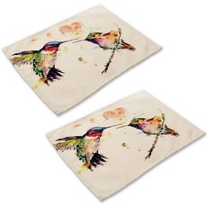 插畫彩色鳥餐墊, B, 42 x 32 cm, 2個