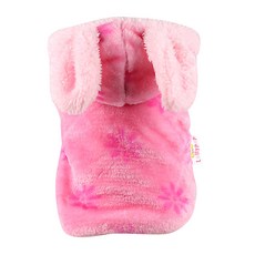 ECODY 兔耳造型絨毛寵物連帽背心, 粉色的