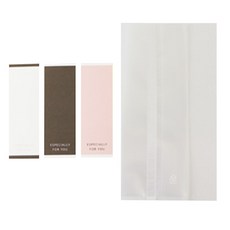 透明包裝袋 54入+長方形印花貼紙 54入, 混色, 1套